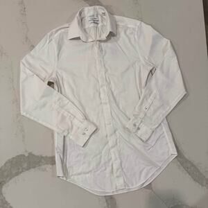 Calvin Klein Steel Plus White Dress Shirt Men’s 15 32/33 M Slim Fit Stretch